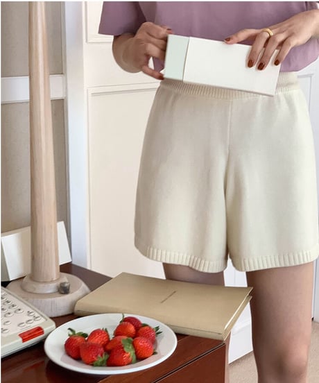 knit short pants/3color