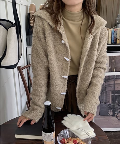 fleece high neck tops/2color