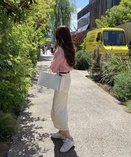 back slit skirt/2color