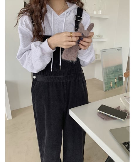 11w corduroy overall/2color