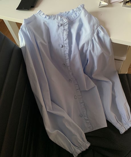 [OUTLET]frill volume sleeve blouse/2color