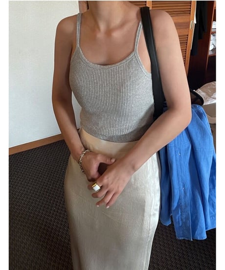 cup in  rib camisole/4color