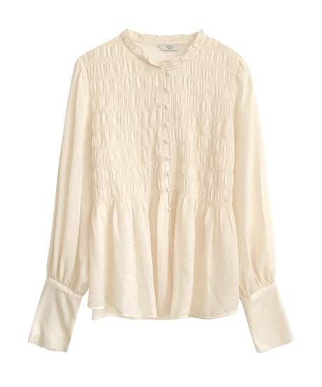 gather long cuffs blouse/3color