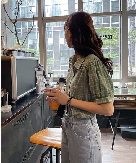 retro check shirt(half sleeve)/2color(ネコポス)