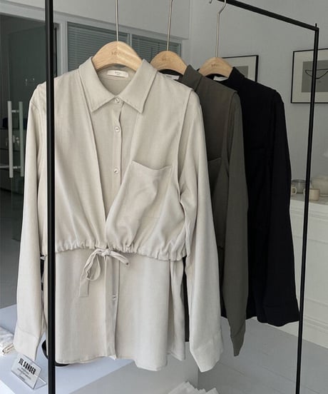 layered design shirt/3color