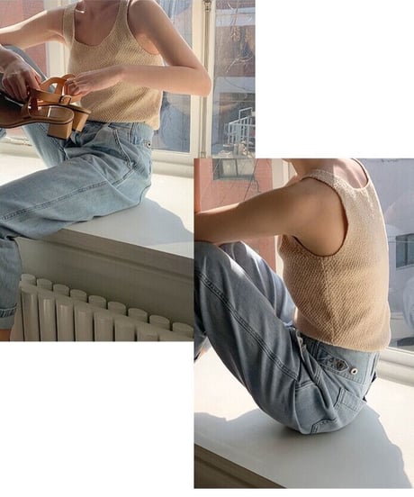 gurkha denim pants/2color