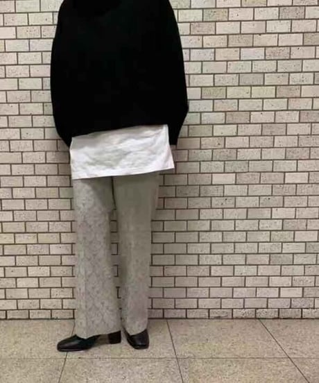 [ OUTLET]satin jacquard flare pants/2color