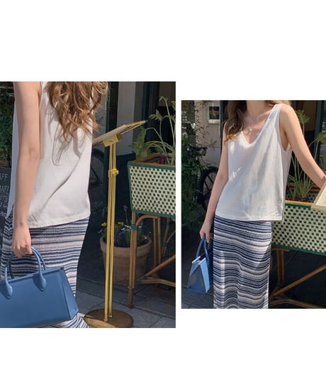 summer jaquad long skirt/2color