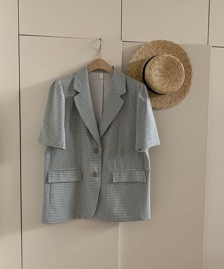check tailored jacket/2color