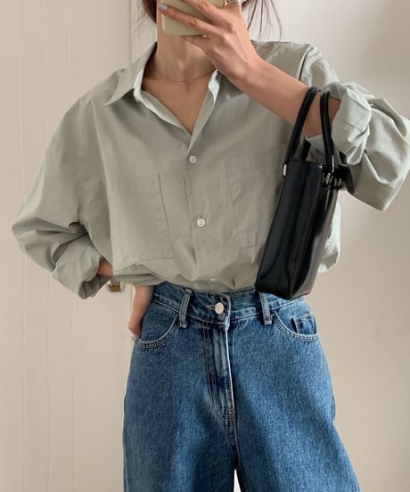 [OUTLET]double pocket color shirt/5color