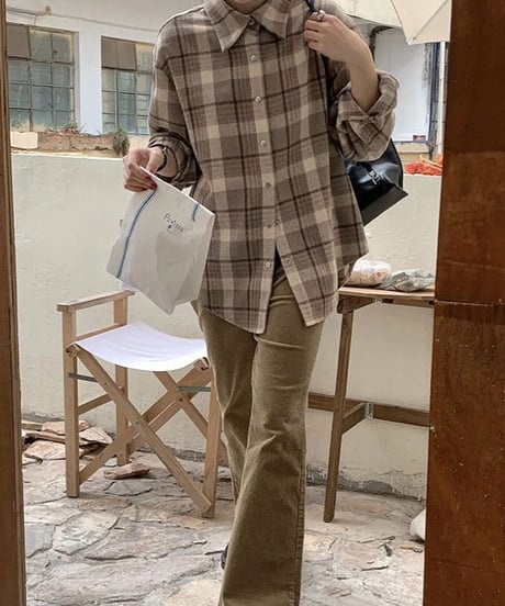 check flannel shirt/2color