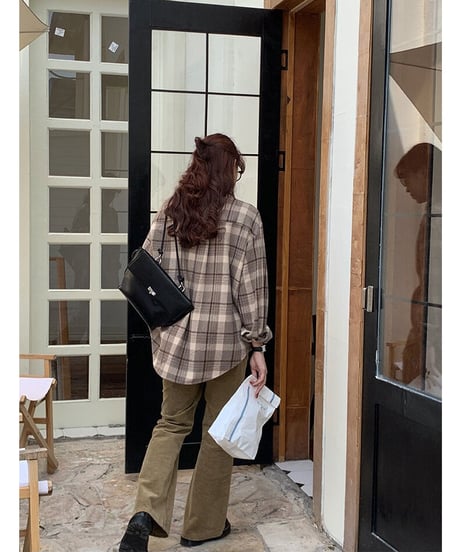 check flannel shirt/2color