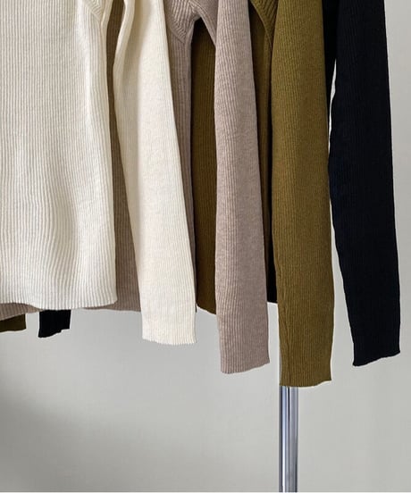 asymmetry rib knit/4color