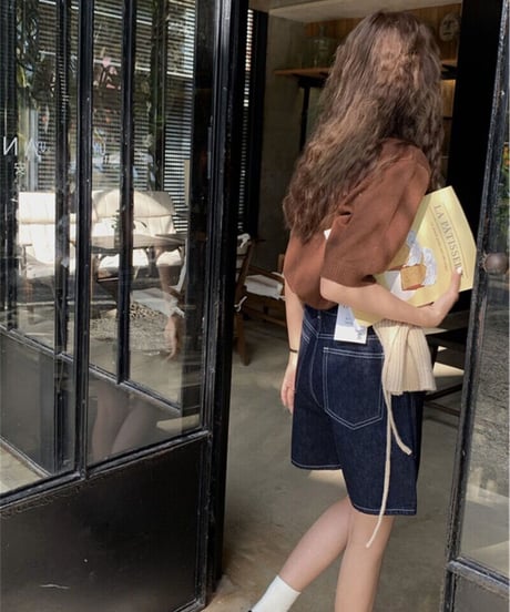 indigo short denim pants