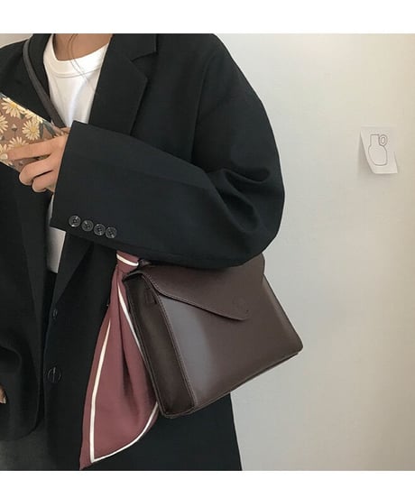 simple shoulder bag & scarf/3color
