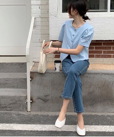 linen jacket (half sleeve)/3color