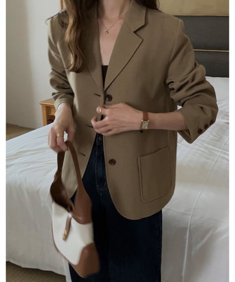basic tailored jacket/2color