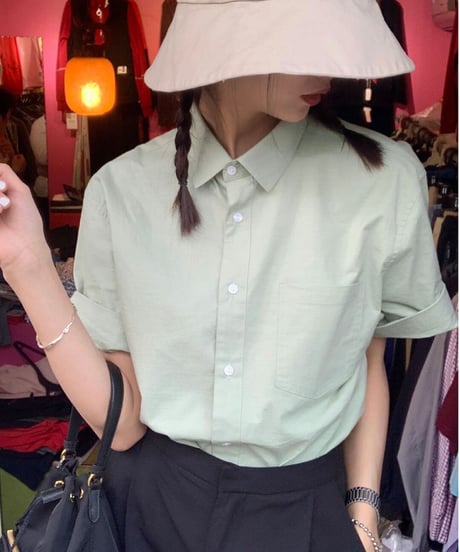 half sleeve color shirt/2color(ネコポス)