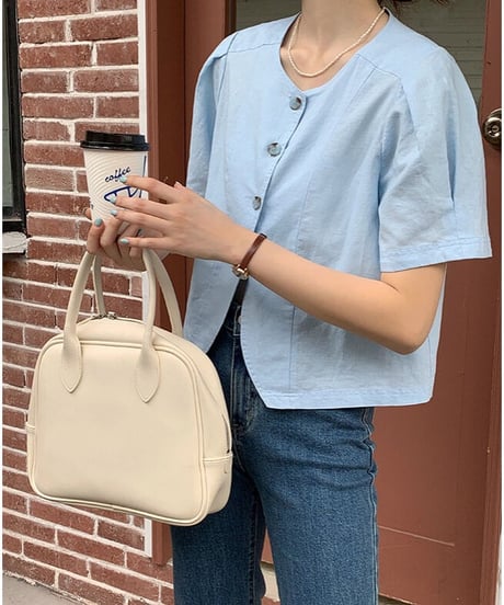 linen jacket (half sleeve)/3color