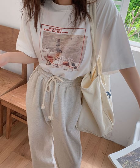 photo print T-shirt/2color(ネコポス)