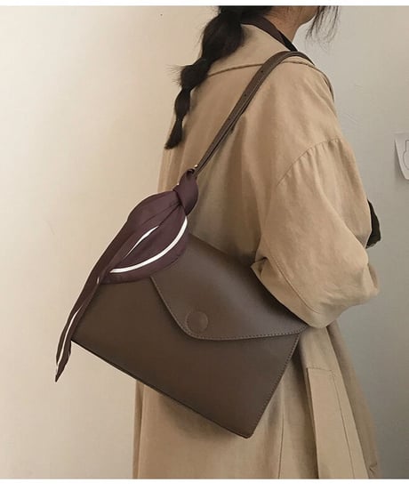 simple shoulder bag & scarf/3color