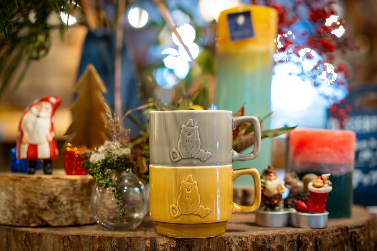 りさとみん　コア熊マグカップ りさとみんコア熊マグカップモノクロ