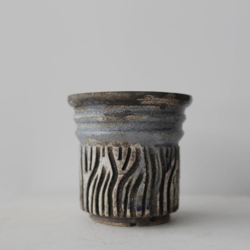 保田 修作 粉引鎬鉢 Blue(17) | sou.