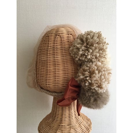 【一点物】pom pom /Beige
