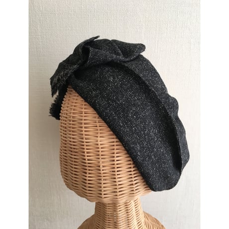 tweed ribbon/Black