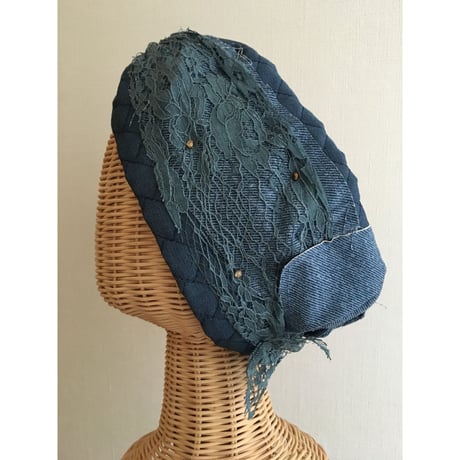 【一点物】Denim quilt/Blue