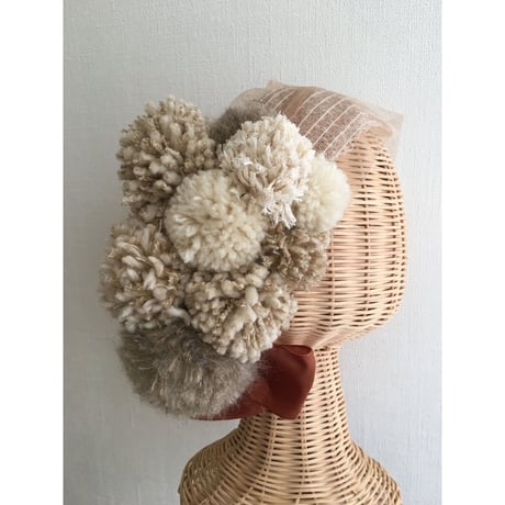 【一点物】pom pom /Beige