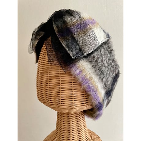 【一点物】fur ribbon/Navy