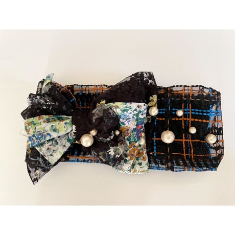 checkered pattern/Black