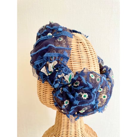 【一点物】chamomile ribbon/Navy