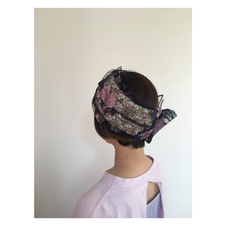 【刺繍シリーズ】flower embroidery/Navy