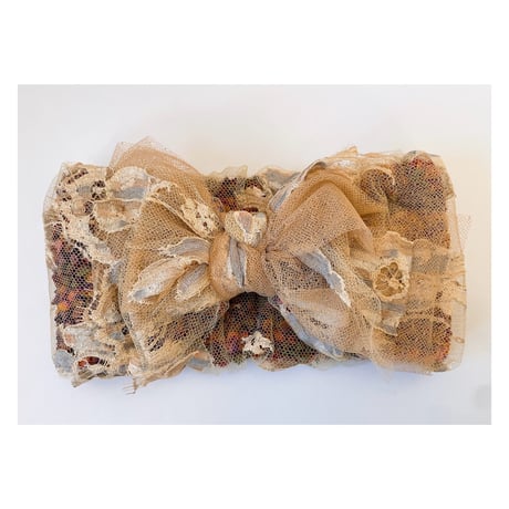 【レースシリーズ】flower ribbon/Beige