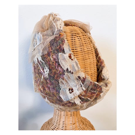 【レースシリーズ】flower ribbon/Beige