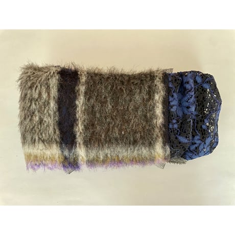 【一点物】fur ribbon/Navy
