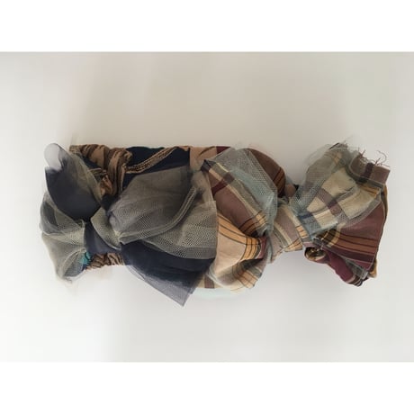 【一点物】Plaid JQ ribbon/Navy
