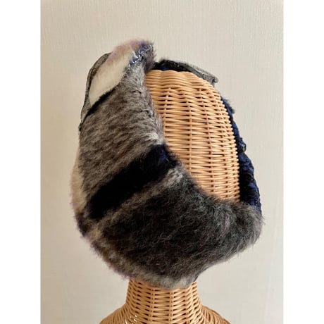 【一点物】fur ribbon/Navy