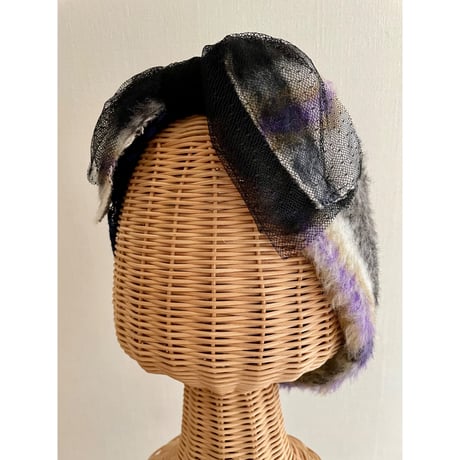 【一点物】fur ribbon/Navy