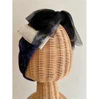 【一点物】fur ribbon/Navy