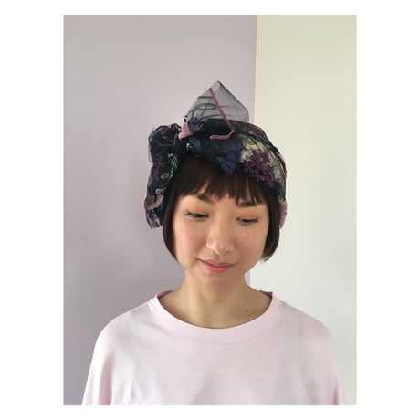【刺繍シリーズ】flower embroidery/Navy