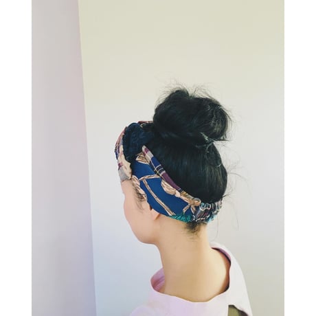 【チェックシリーズ】Plaid Lace Ribbon/Navy