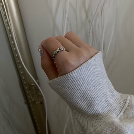 〈White Day Ring〉silver heart