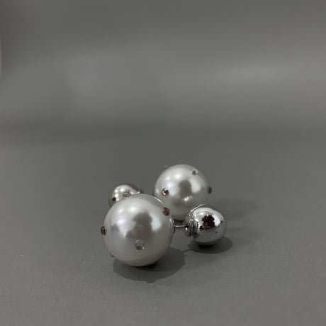 〈Didot〉pearl × glass stone dot