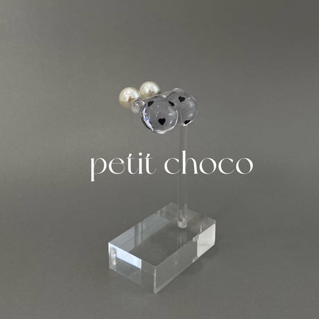 〈petit choco〉2way / black dot heart