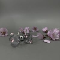 〈sakura〉pink flower glass stone