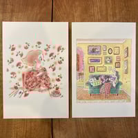 児玉恵理子 |楽しみをつくるのはいつもこの手で ＆ 絵のある暮らし ポストカード2枚セット