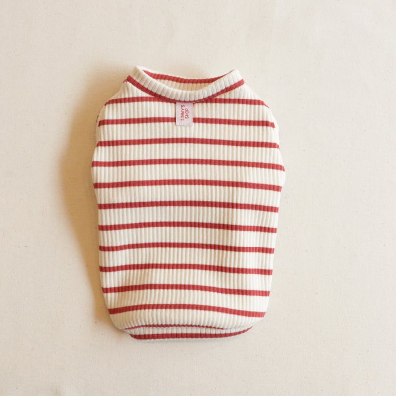ボーダーのタンクトップ（赤） | tinny's shop